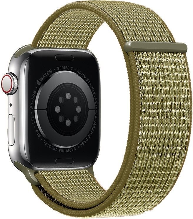 Eternico Airy Apple Watch 42mm / 44mm / 45mm - Green Fig and Brown edge