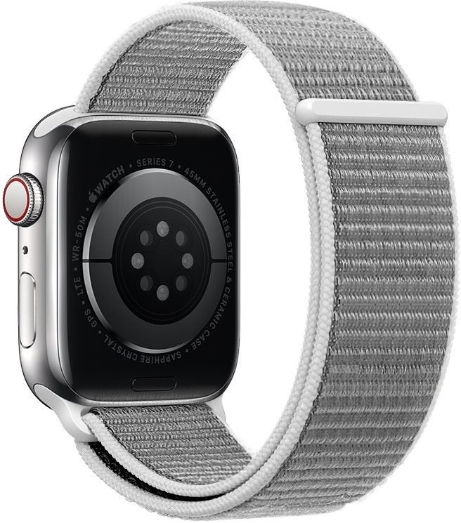 Eternico Airy Apple Watch 42mm / 44mm / 45mm - Elephant Gray and White edge