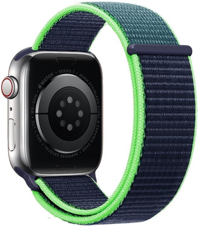 Eternico Airy Apple Watch 42mm / 44mm / 45mm - Night Blue and Green edge
