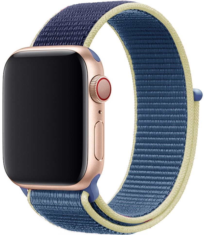 Eternico Airy Apple Watch 42mm / 44mm / 45mm - Aura Blue and Gold edge