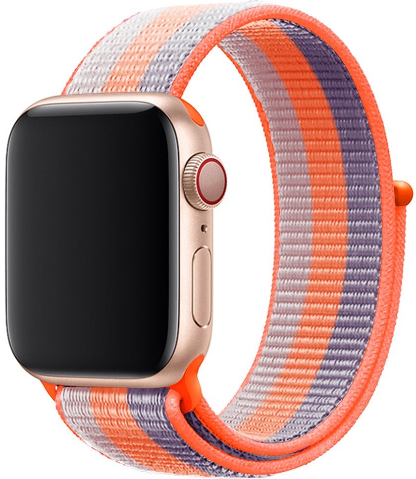 Eternico Airy Apple Watch 42mm / 44mm / 45mm - Sky Blue with Orange stripe