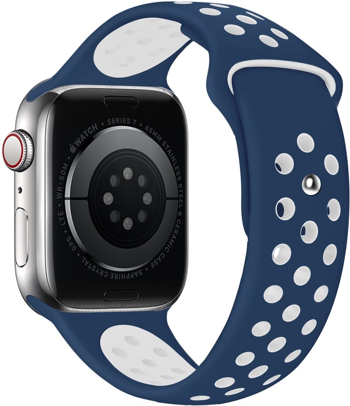 Eternico Sporty Apple Watch 42mm / 44mm / 45mm - Cloud White and Blue
