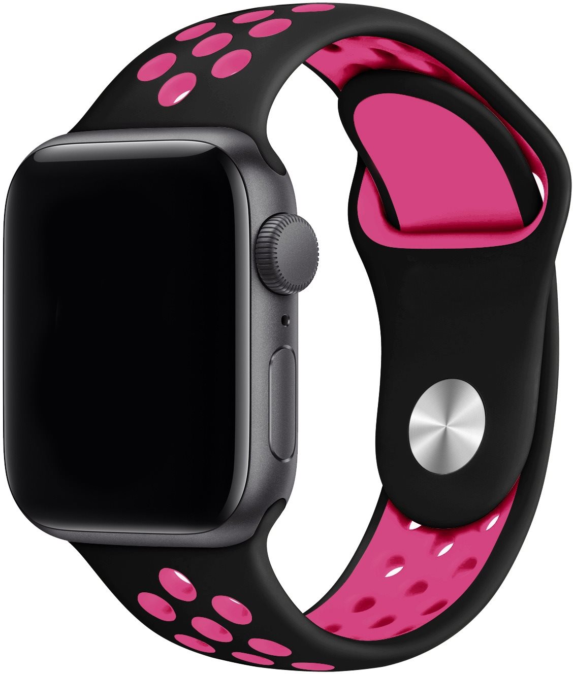 Eternico Sporty Apple Watch 42mm / 44mm / 45mm - Vibrant Pink and Black