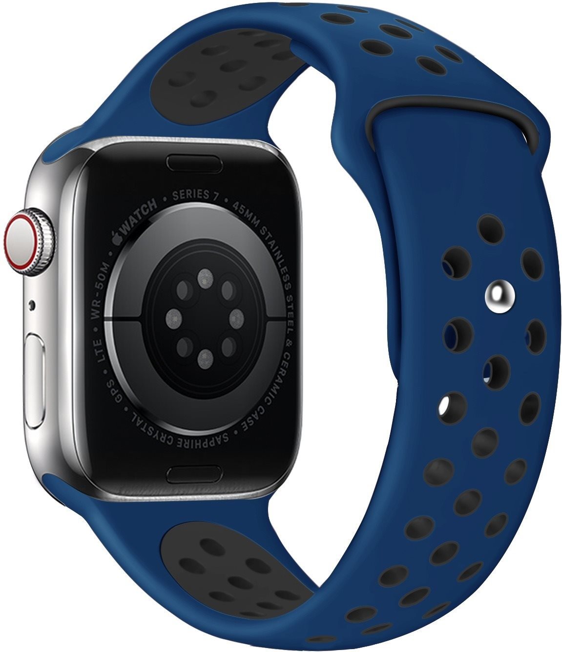 Eternico Sporty Apple Watch 42mm / 44mm / 45mm - Solid Black and Blue