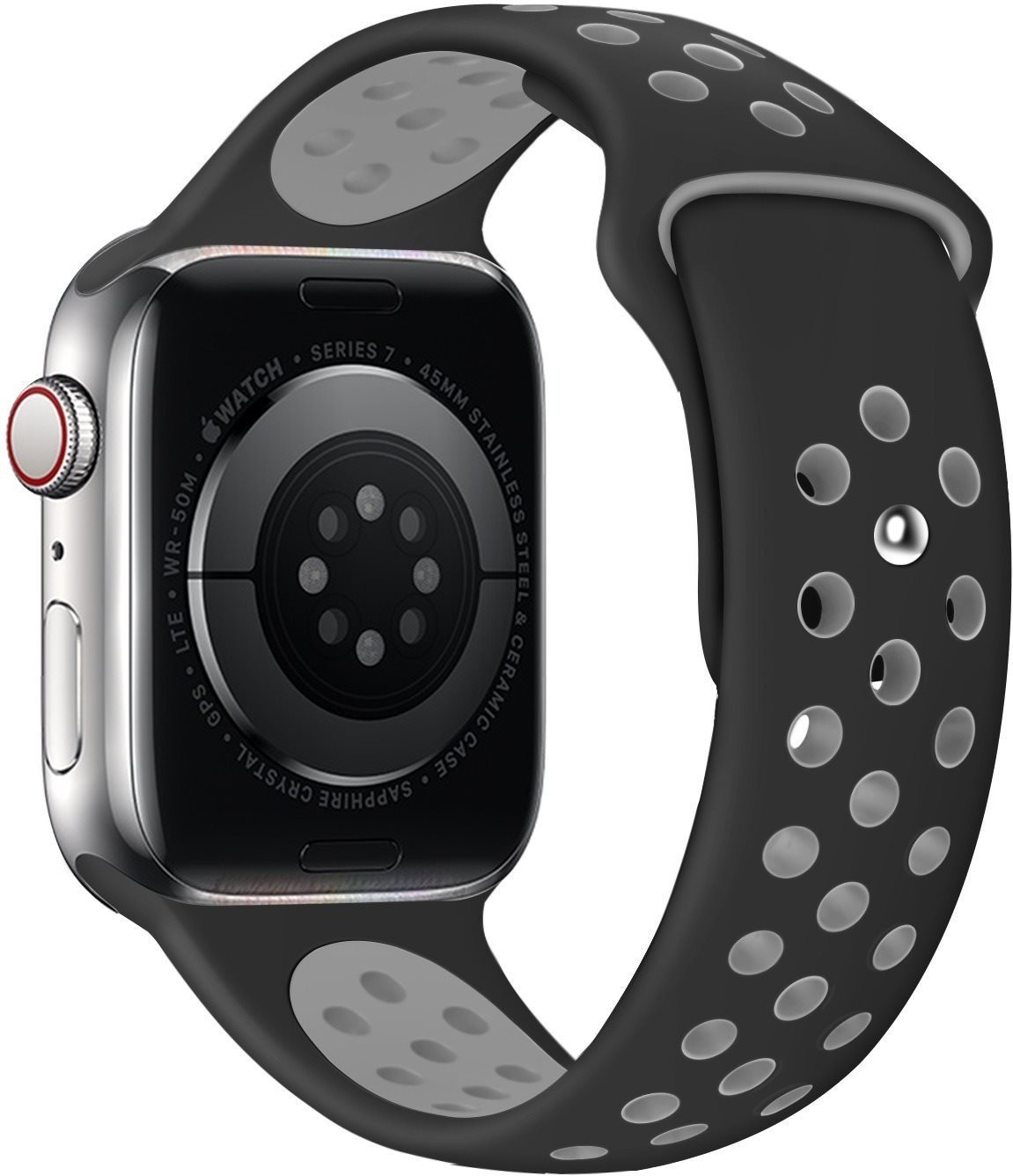 Eternico Sporty Apple Watch 38mm / 40mm / 41mm - Elephant Gray and Black