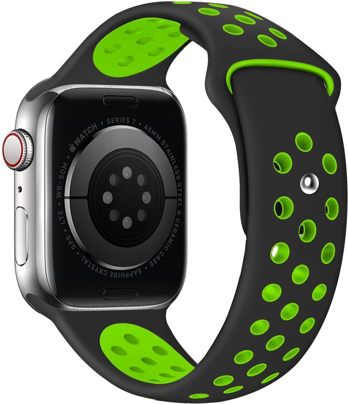 Eternico Sporty Apple Watch 42mm / 44mm / 45mm - Vibrant Green and Black