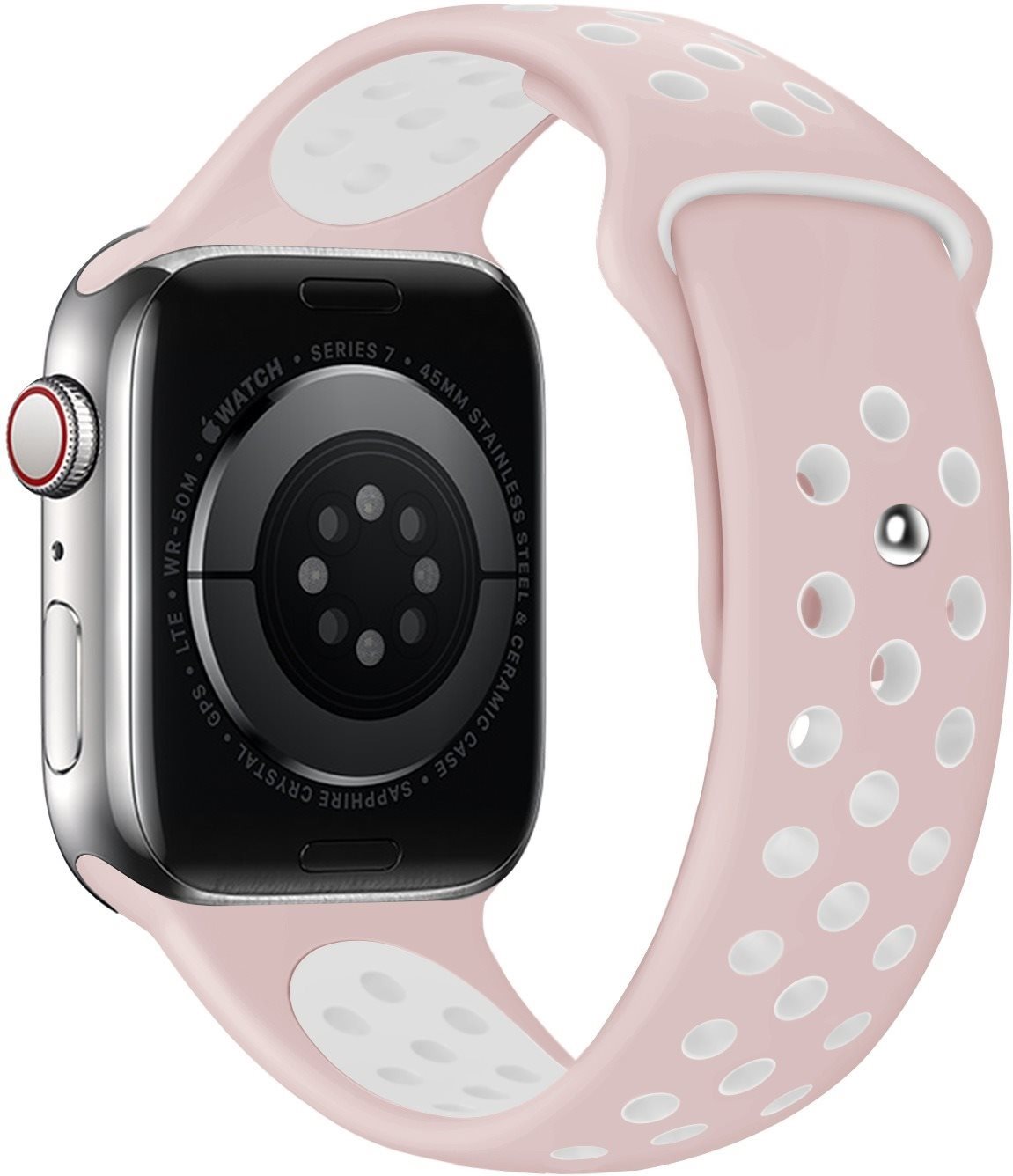 Eternico Sporty Apple Watch 42mm / 44mm / 45mm - Cloud White and Pink