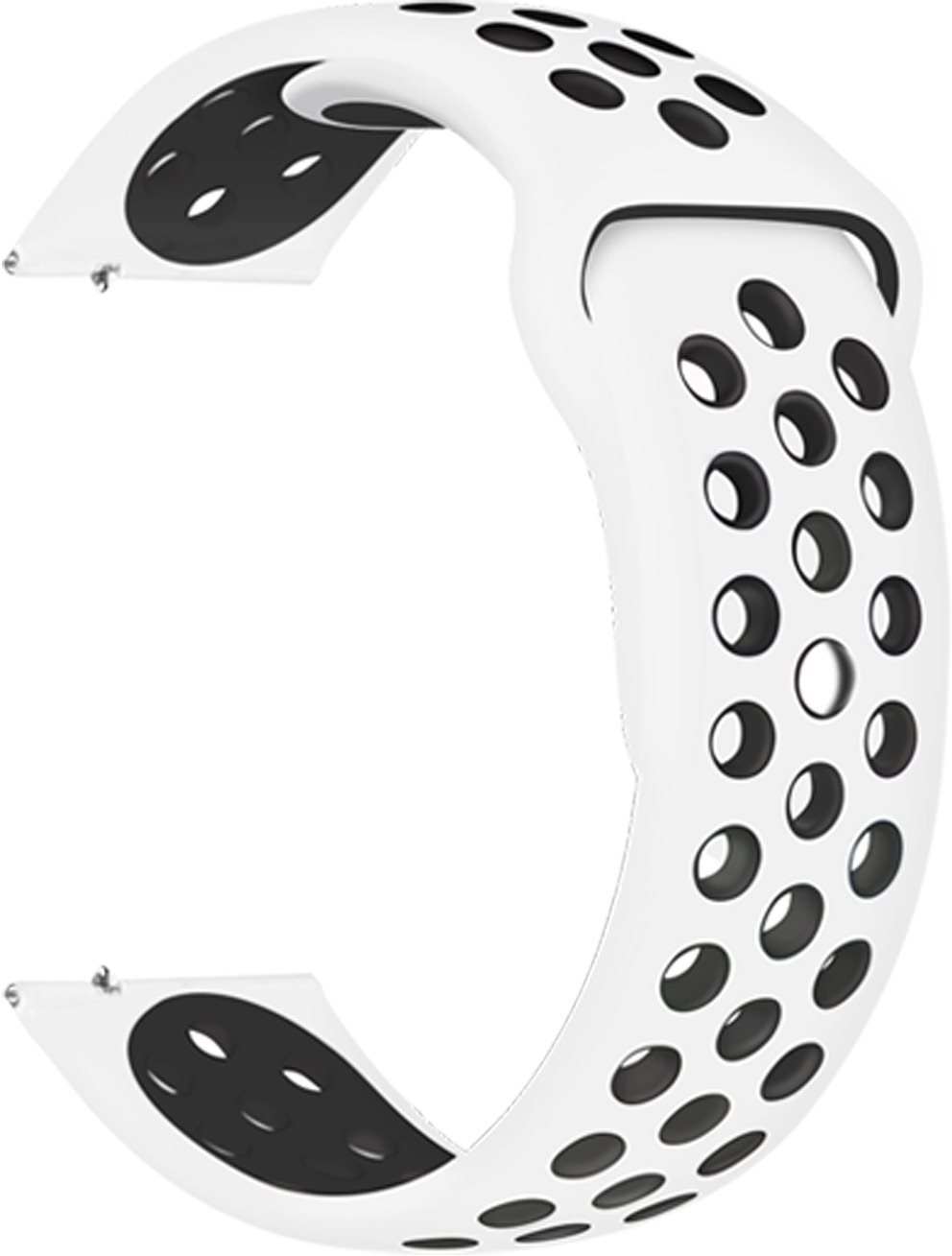 Eternico Sporty Universal Quick Release 22mm - Solid Black and White