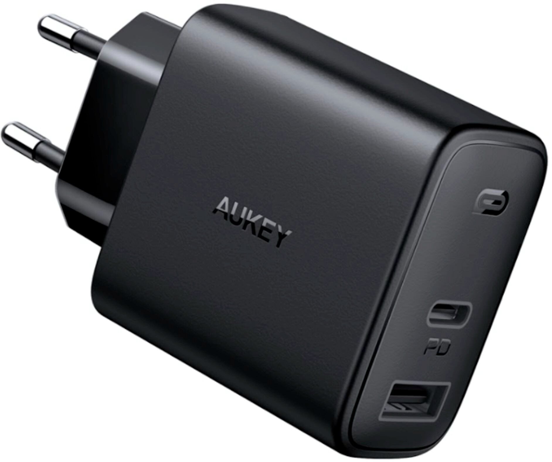 Aukey Swift Series 32W 2-Port USB + USB-C PD Charger Black