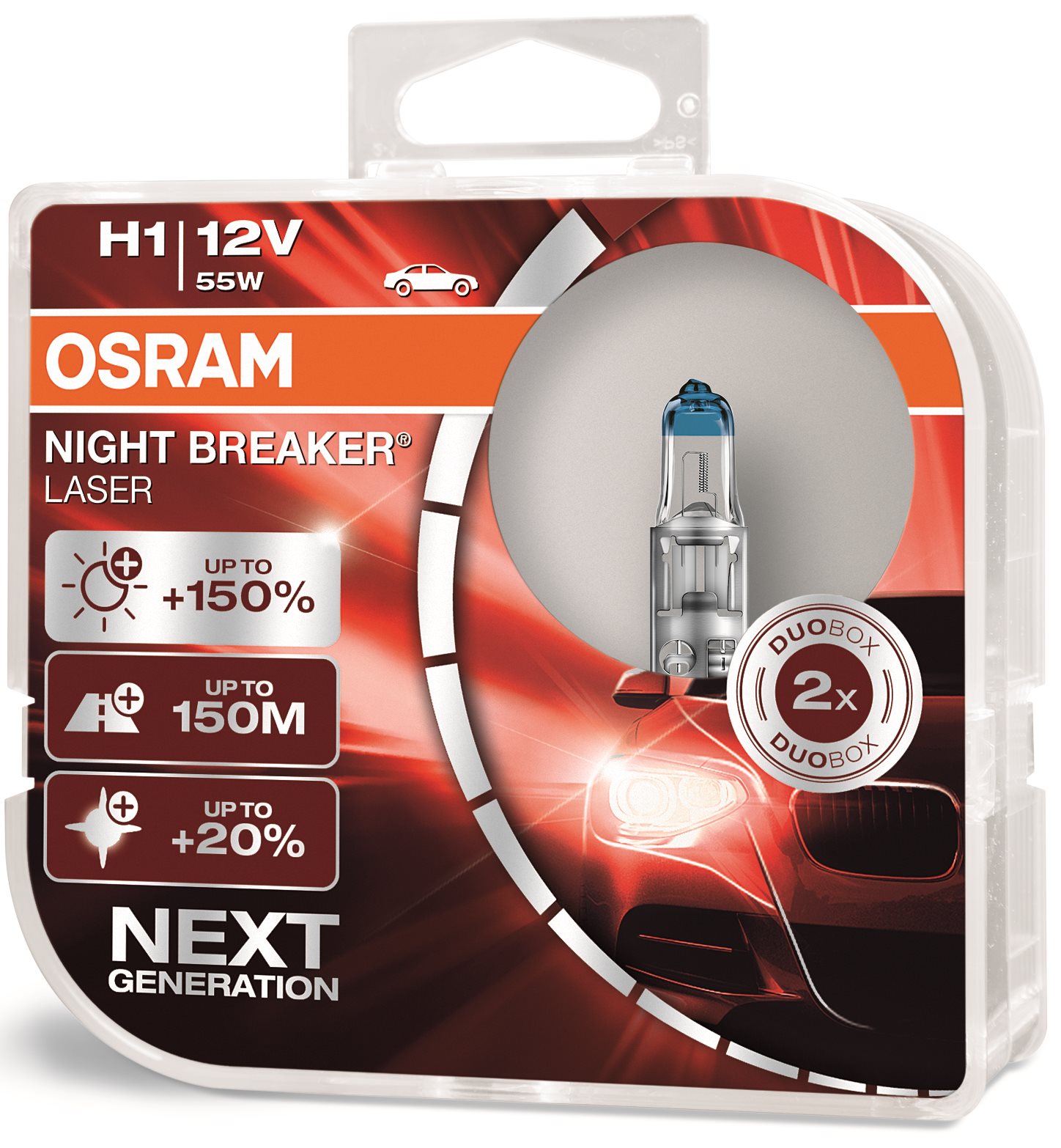 OSRAM H1 Night Breaker Laser Next Generation +150%, 2 db