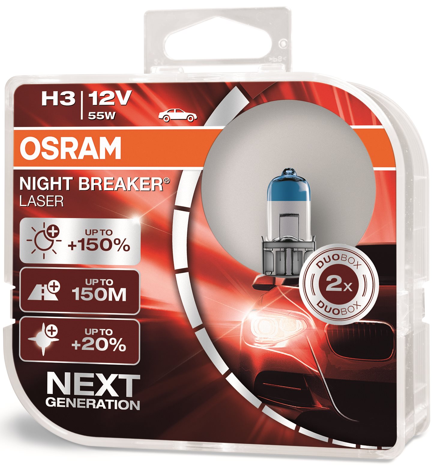 OSRAM H3 Night Breaker Laser Next Generation +150%, 2 db