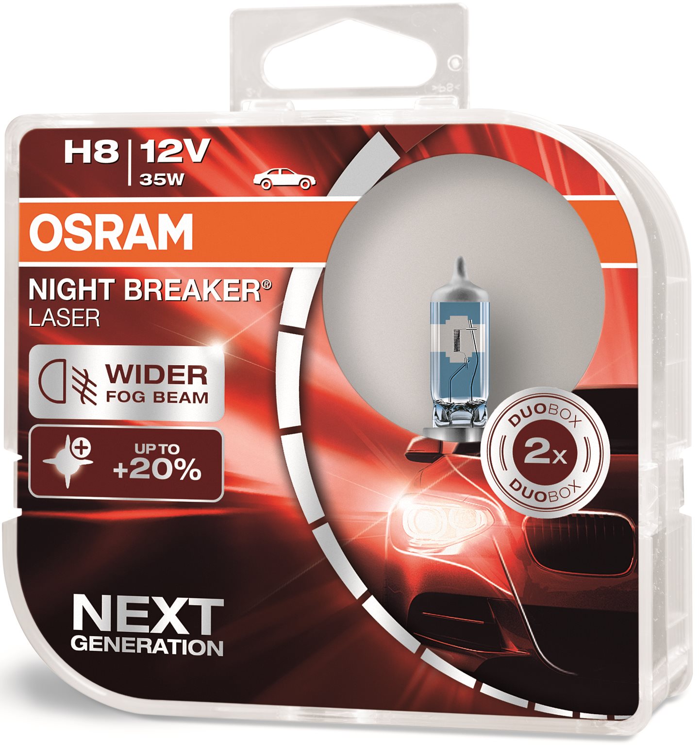 OSRAM H8 Night Breaker Laser Next Generation +150%, 2 db