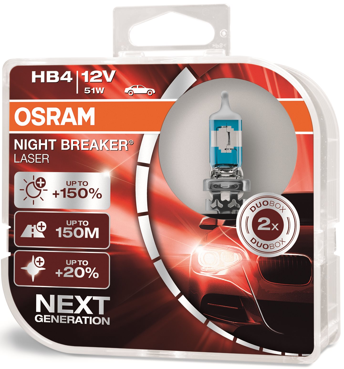 OSRAM HB4 Night Breaker Laser Next Generation +150%, 2 db