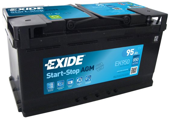 EXIDE START-STOP AGM 95Ah, 12V, EK950