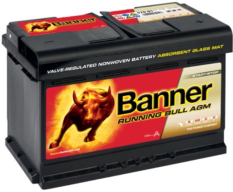 Autó akkumulátor Banner Running Bull AGM 570 01, 70Ah, 12V (57001)