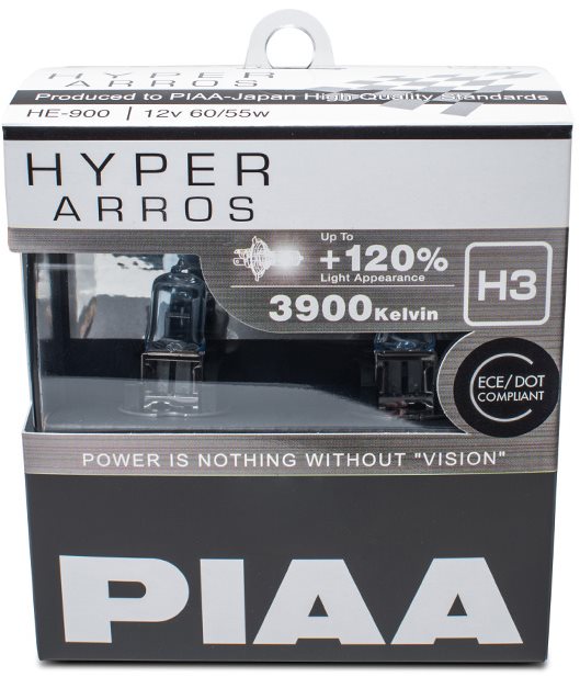 PIAA Hyper Arros 3900K H3 + 120% növelt fényerő, 2 db