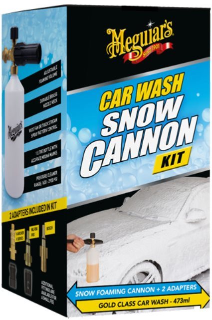 Meguiar's Car Wash Snow Cannon Kit - Sada napěňovače a autošamponu Meguiar's Gold Class, 473 ml
