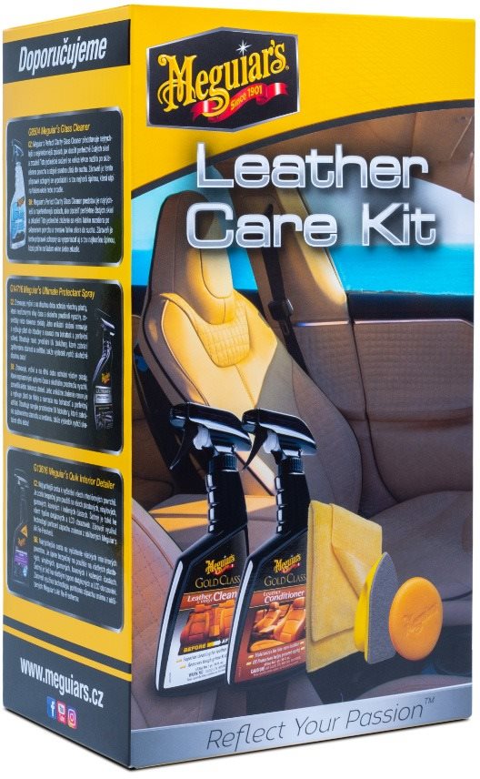 A Meguiarś Heavy Duty Leather Care Kit