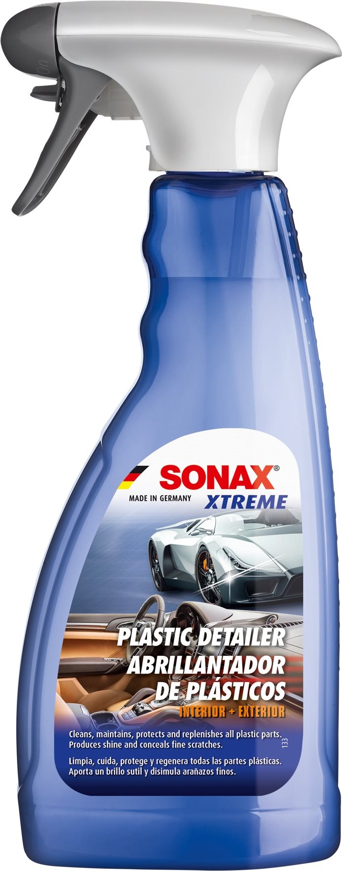SONAX XTREME Detailer Cleaner tisztítószer a belső és külső műanyag alkatrészek tisztítására, védelm