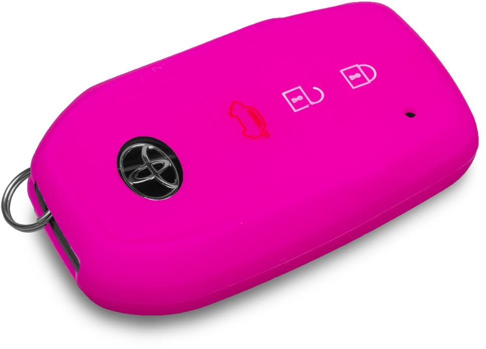Ochranné silikonové pouzdro na klíč pro Toyota, barva růžová