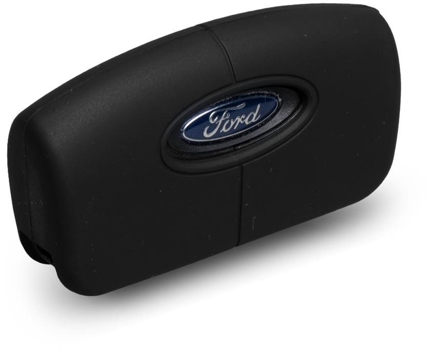 Ochranné silikonové pouzdro na klíč pro zahnutý klíč Ford, barva černá