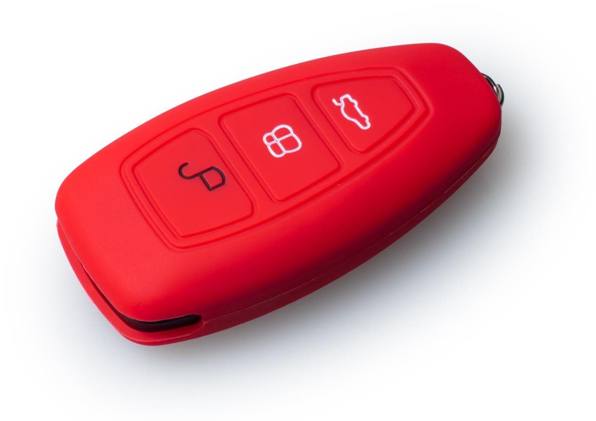 Ochranné silikonové pouzdro na klíč pro Ford bez vystřelovacího klíče, barva červená