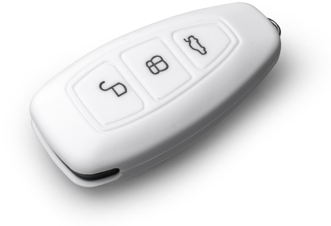 Ochranné silikonové pouzdro na klíč pro Ford bez vystřelovacího klíče, barva bílá