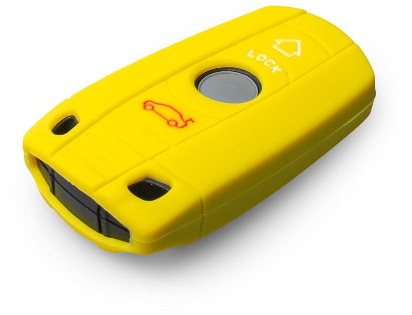 Ochranné silikonové pouzdro na klíč pro BMW, barva žlutá