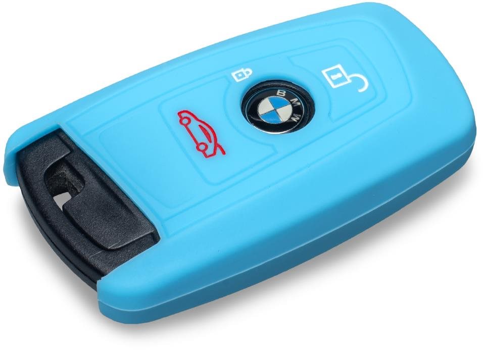Ochranné silikonové pouzdro na klíč pro BMW novější modely, barva světle modrá