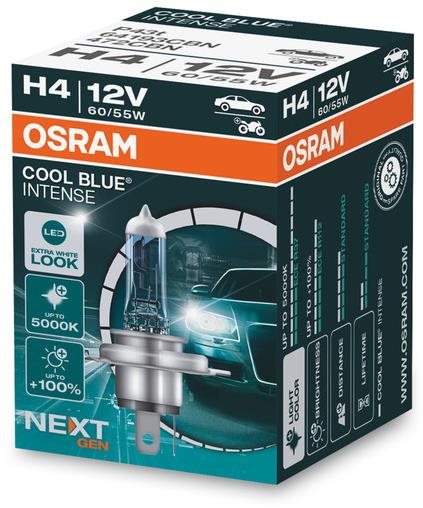 OSRAM H4 Cool Blue Intense Next Generation, 12V, 60/55W, P43t, doboz