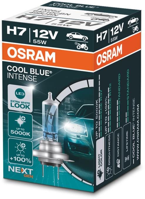 OSRAM H7 Cool Blue Intense Next Generation, 12V, 55W, PX26d, doboz