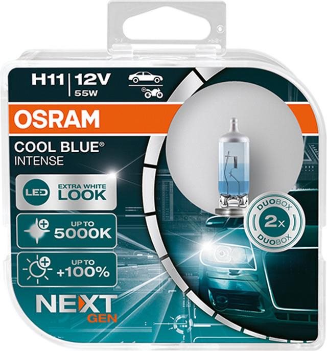 OSRAM H11 Cool Blue Intense Next Generation, 12V, 55W, PG19-2, Duobox