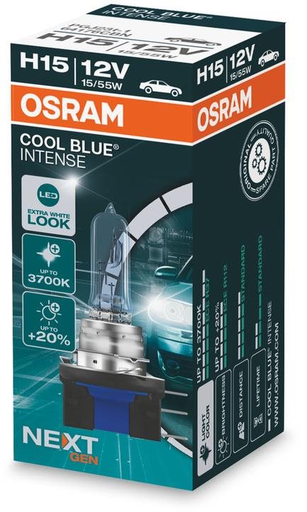 OSRAM H15 Cool Blue Intense Next Generation, 12V, 15/55W,PGJ23t-1