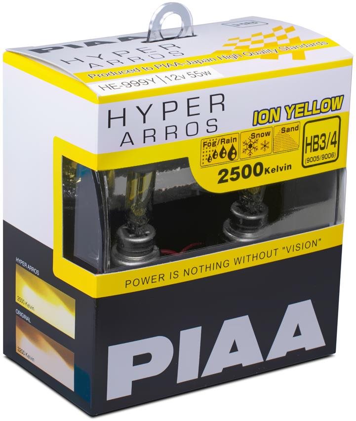 PIAA Hyper Arros Ion Yellow 2500KK HB3/HB4 - meleg sárga fény 2500K extrém körülmények közötti használatra