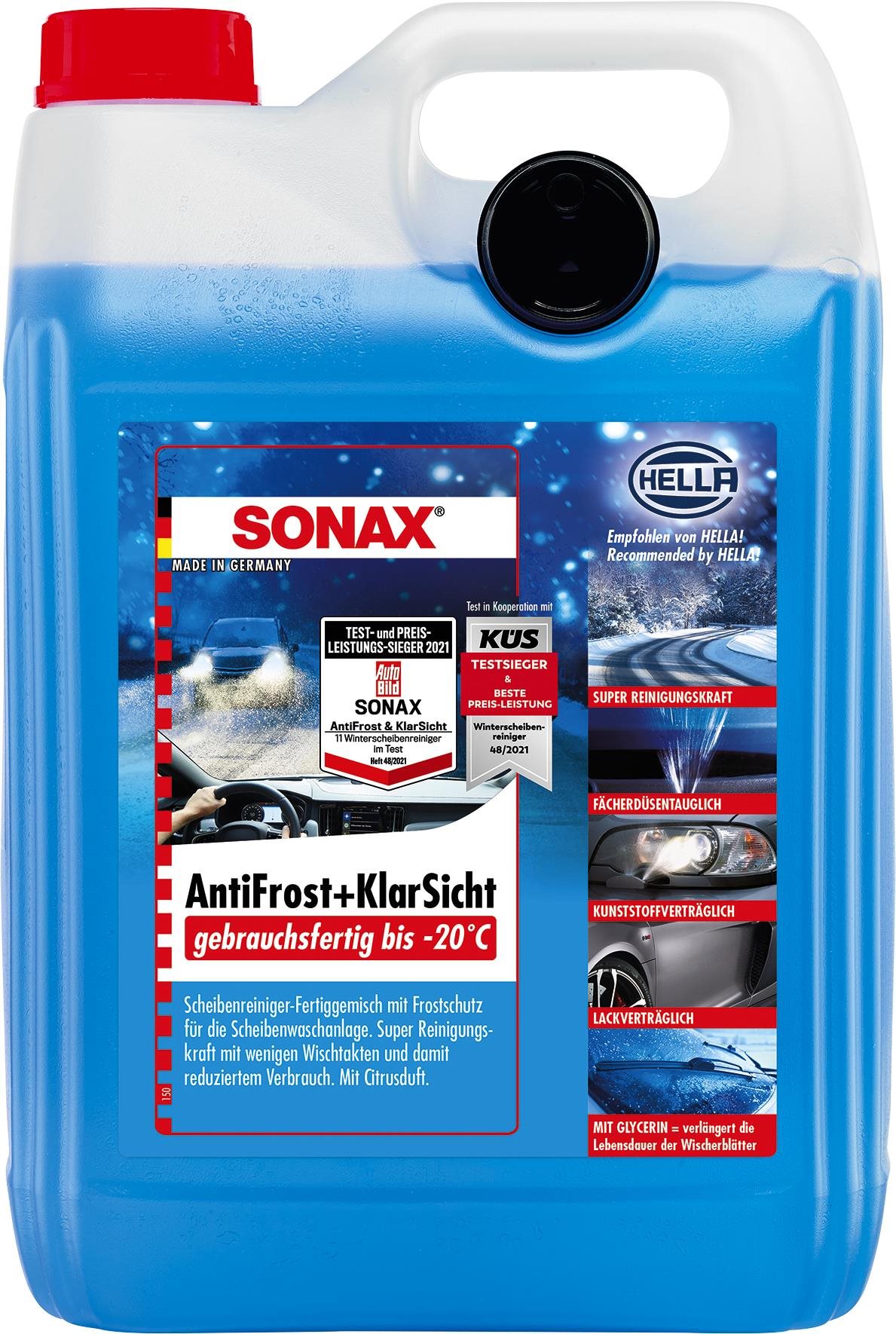 SONAX Téli szélvédőmosó folyadék -20°C-ig - 5 l