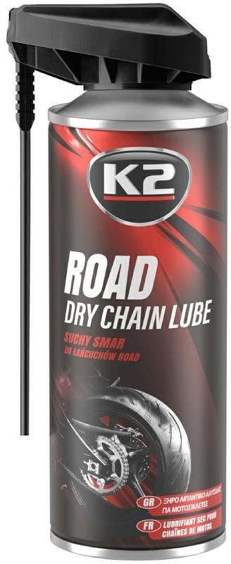 K2 ROAD DRY CHAIN LUBE 400 ml - száraz kenőanyag motorkerékpár láncokhoz