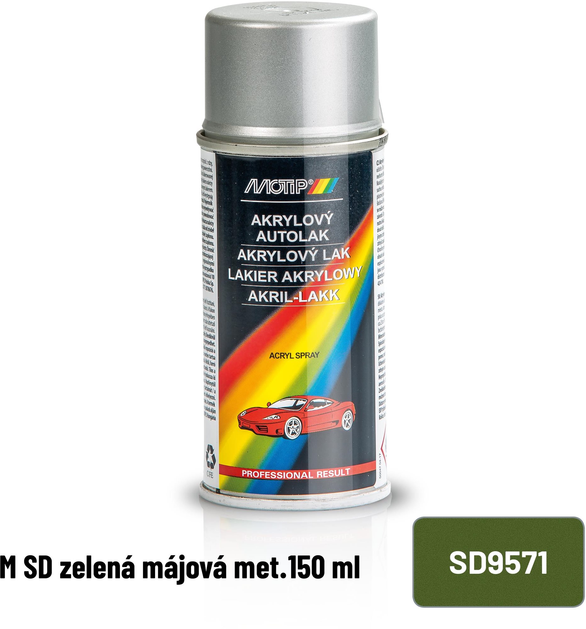 Festékspray MOTIP M SD Májusi zöld met.150 ml