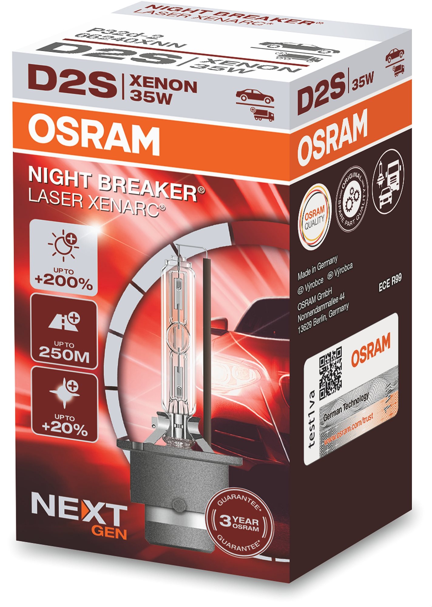 Osram Xenarc D2S Night Breaker Laser Next. gen+200%