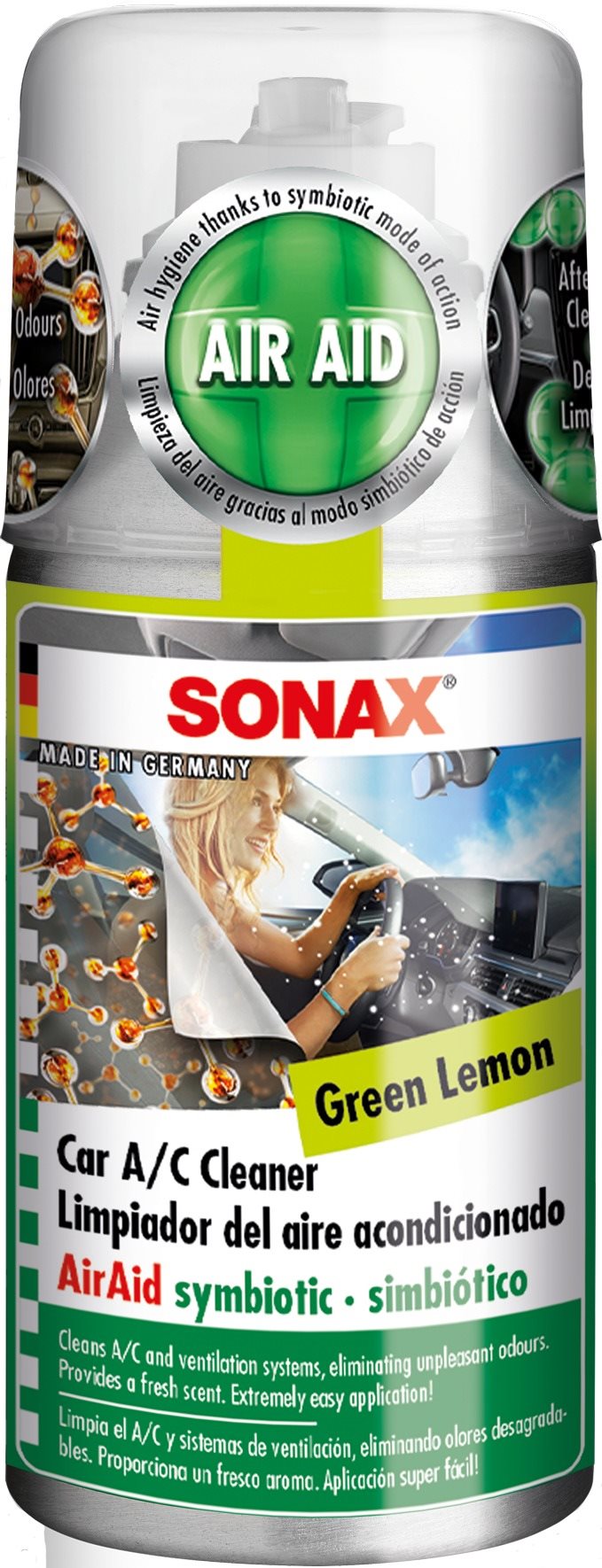 SONAX klíma tisztító spray Green Lemon 100ml