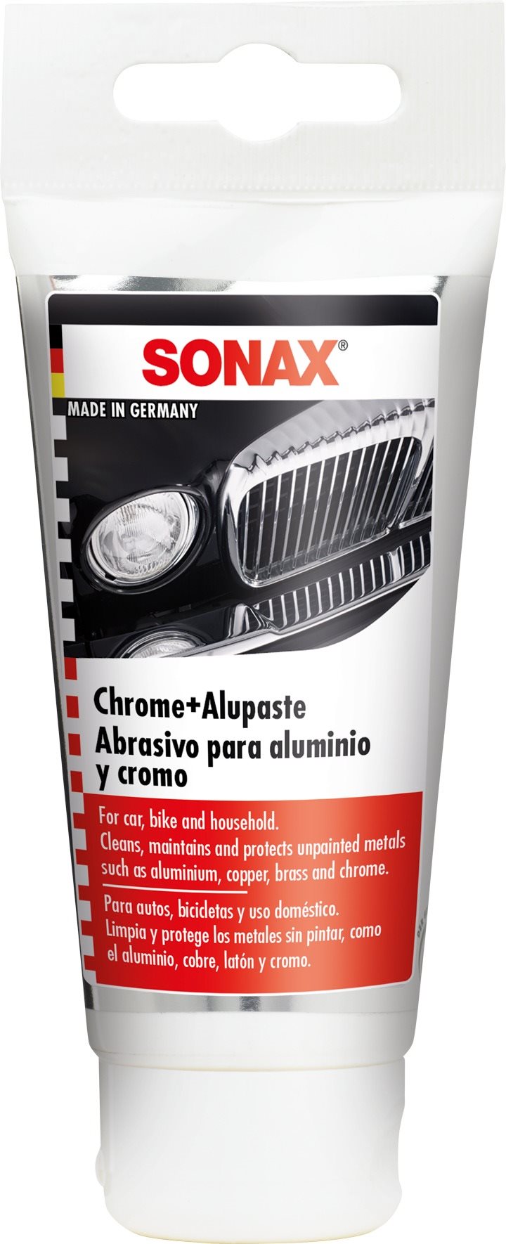 SONAX paszta, króm és alumínium, 75 ml