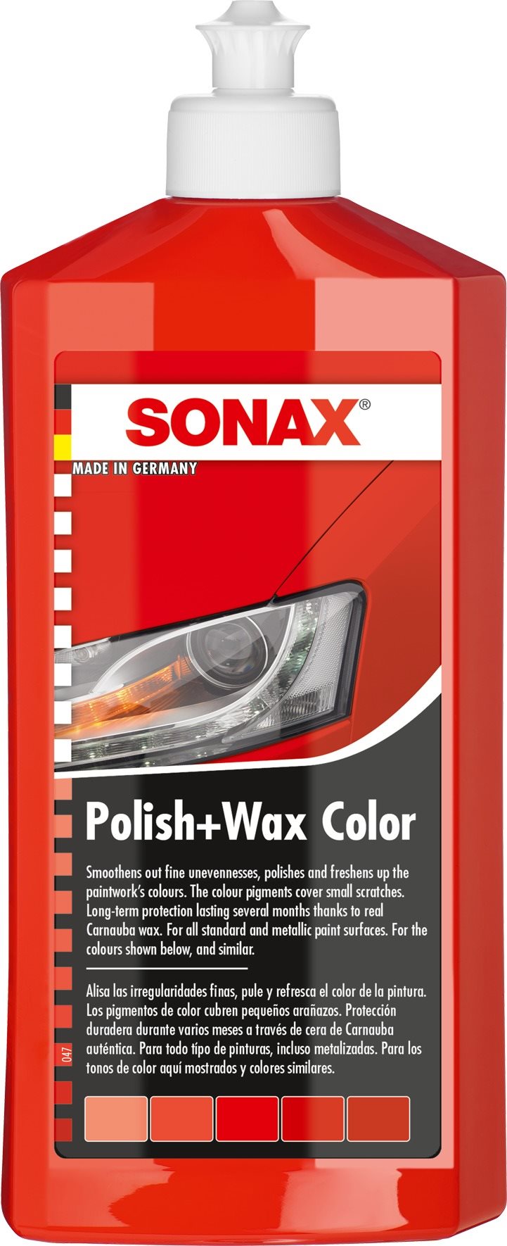 SONAX Polish & Wax COLOR piros, 500ml