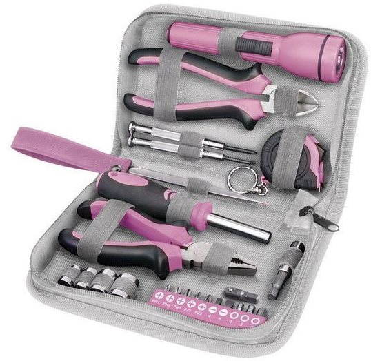 Szerszámkészlet ATX Toolbox 23ks, rózsaszín
