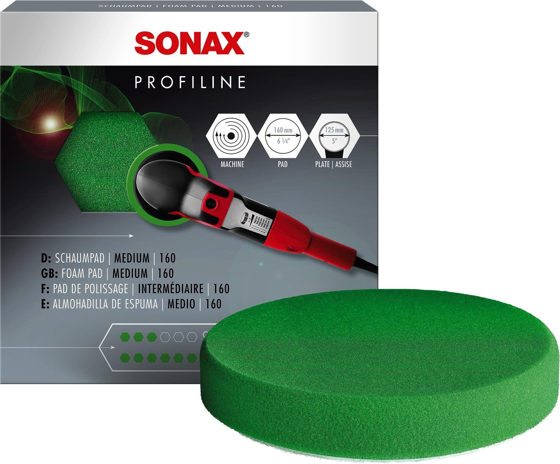Sonax Profiline Csiszolókorong közepes zöld - 160 mm