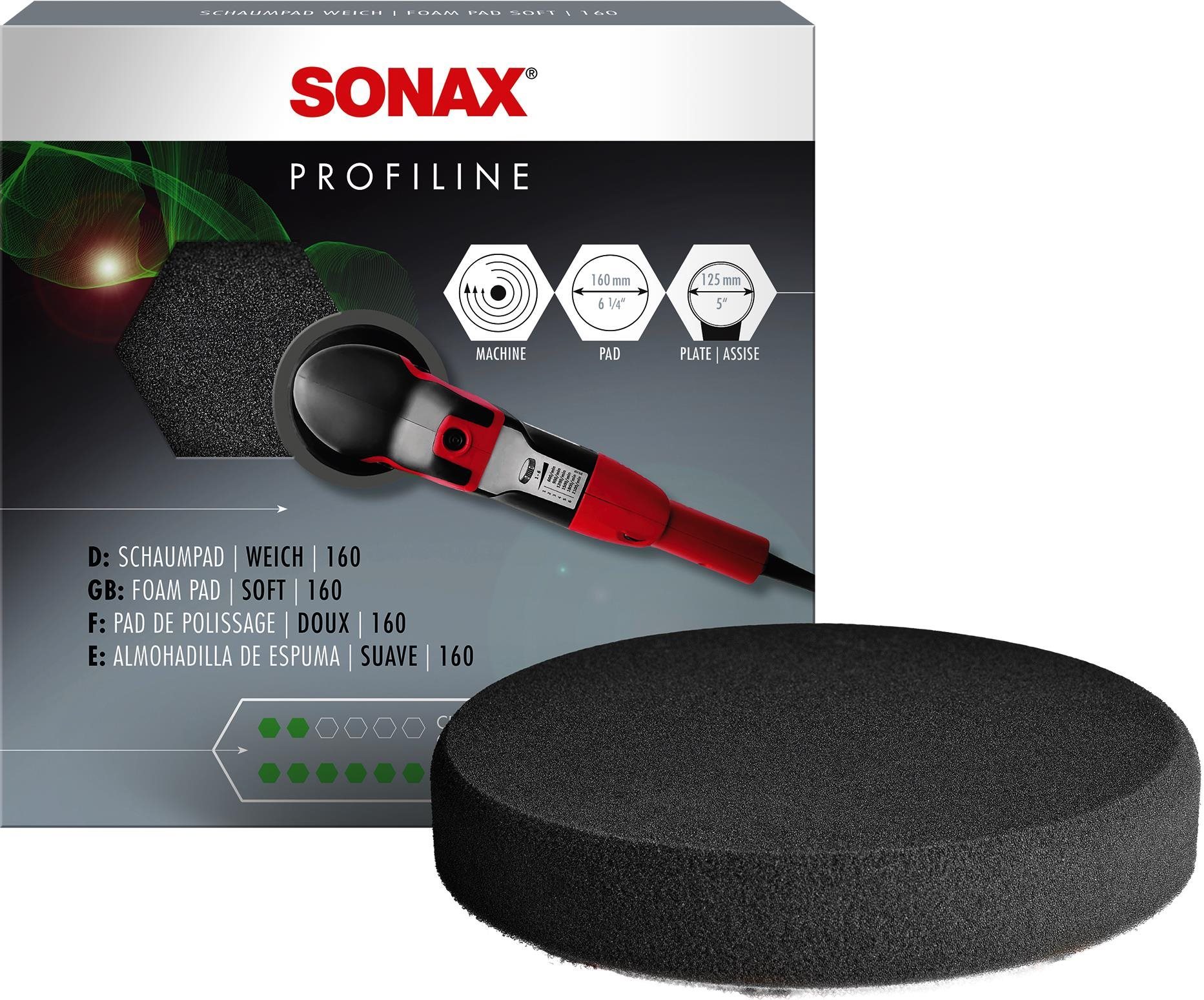 Sonax Profiline Korong fekete finom - 160 mm