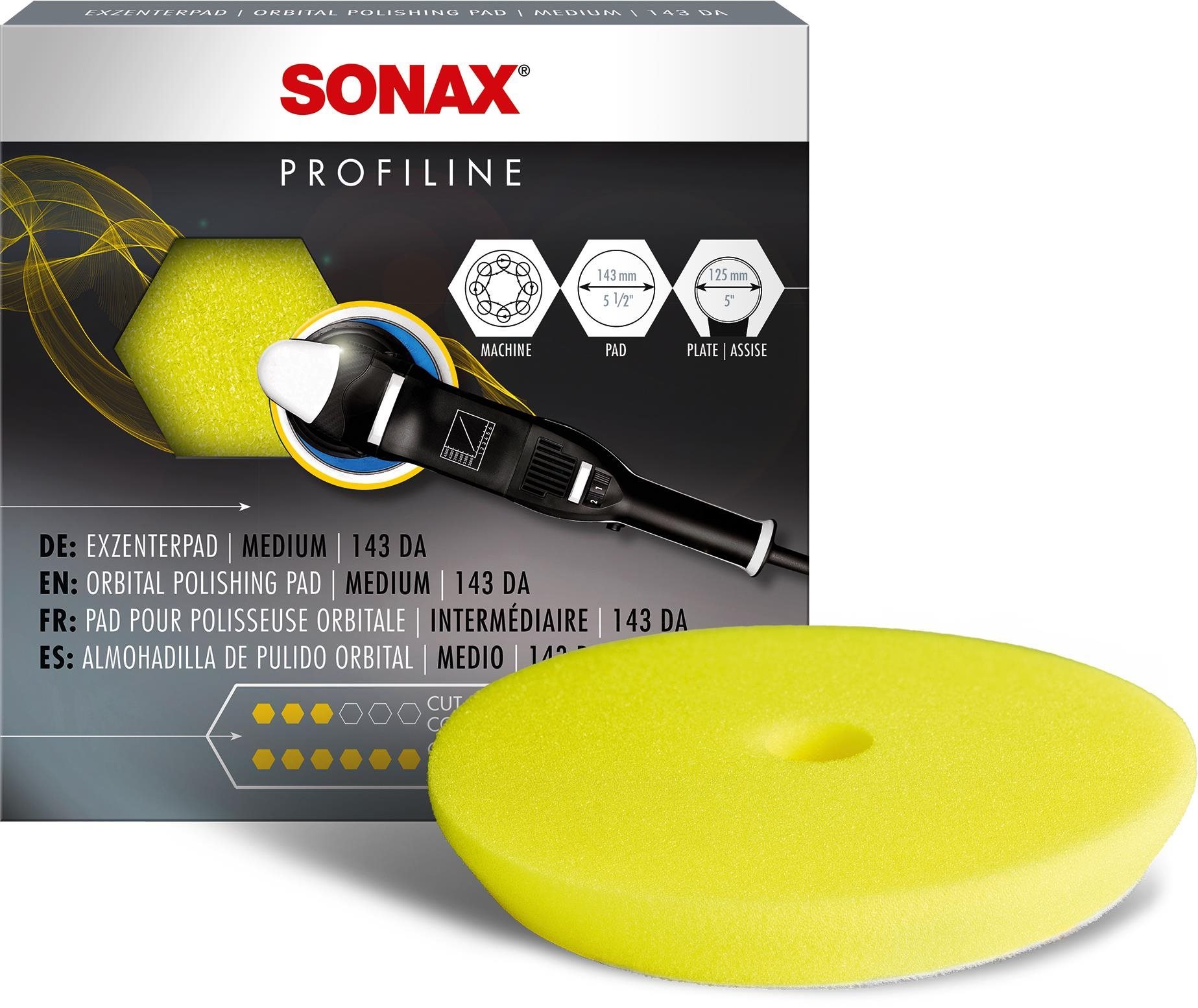 Sonax Profiline Korong DA sárga - 143 mm