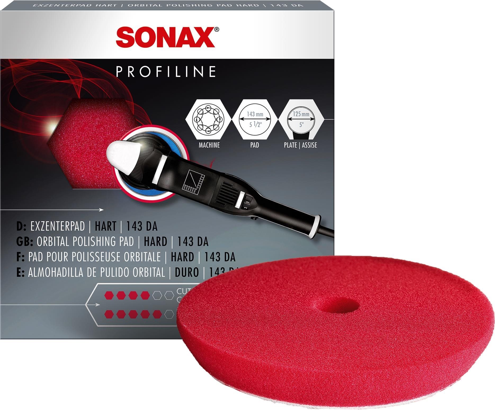 Sonax Profiline korong DA piros - 143 mm
