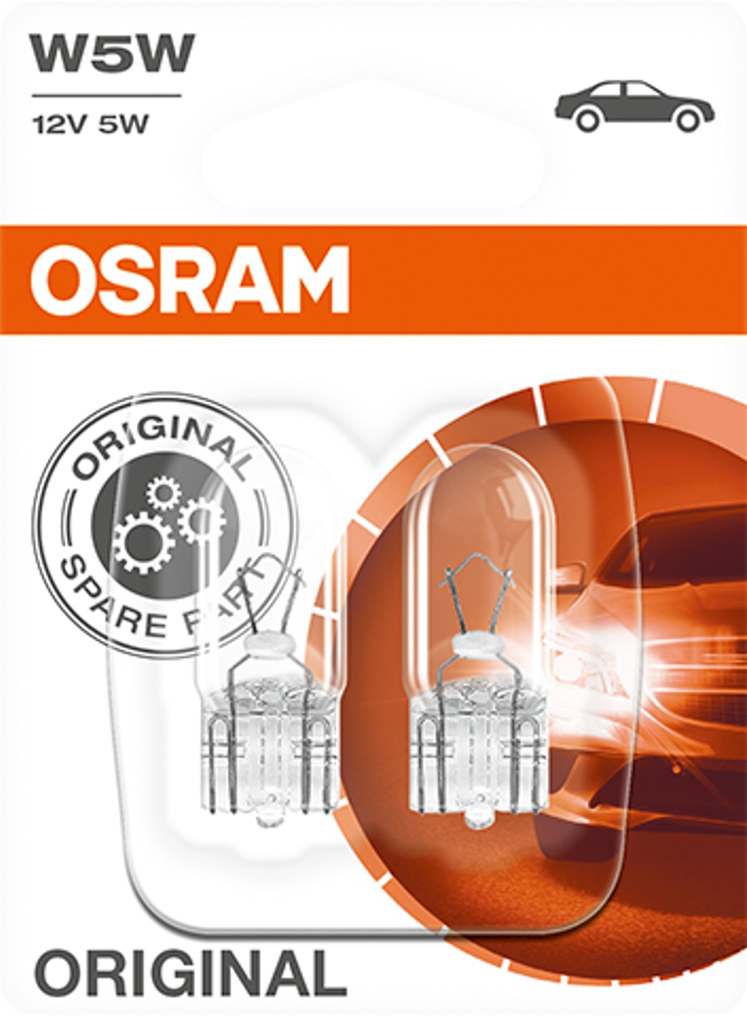 Osram Original W5W, 12 V, 5 W, W2.1x9.5d, 2 db
