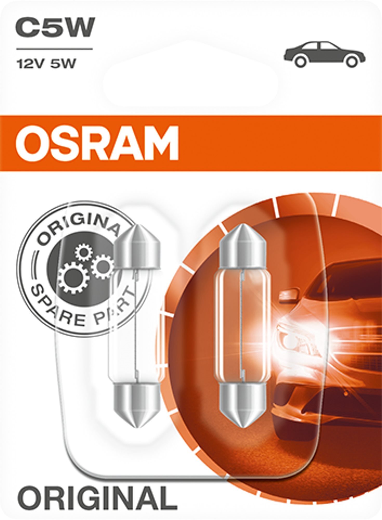 Osram Original C5W, 12 V, 5 W, SV8.5-8, 2 db
