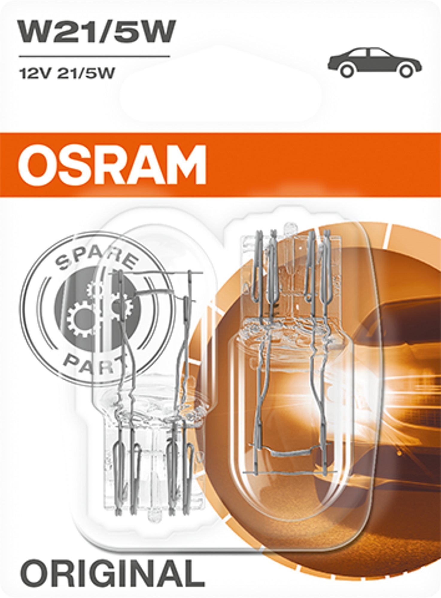 Osram Original W21/5 W, 12 V, 21/5 W, W3x16q, 2 db