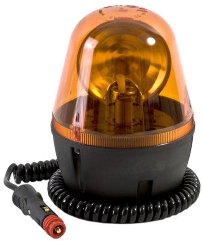 ACI H1 12/24 V výstražný maják oranžový s 3 metrovým kabelem zakončeným zástrčkou, magnetické upevně